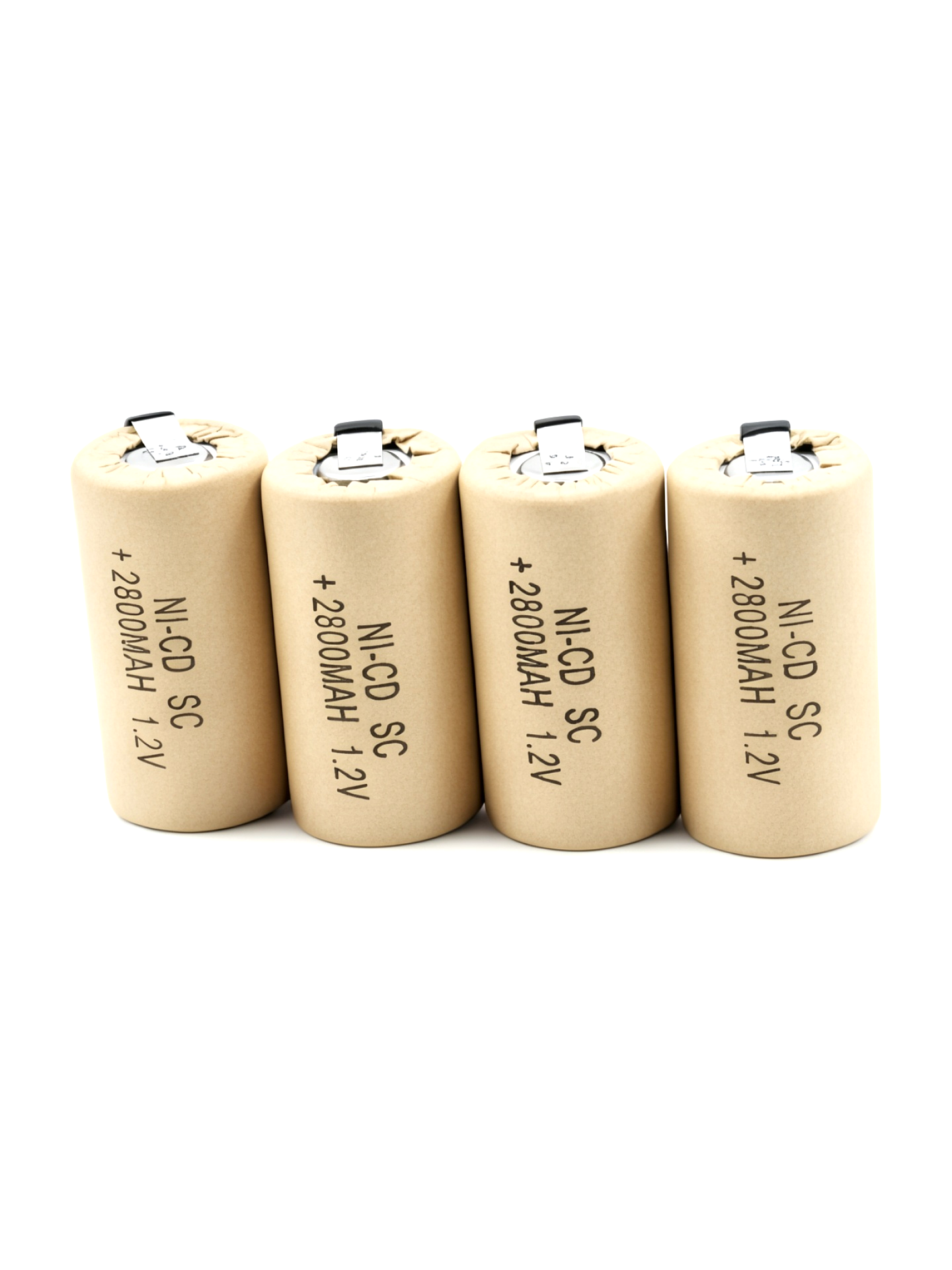PERSISTINVISITING|1.2V 2800mAh Ni-Cd SC Rechargeable Battery Cell with Solder Tabs for DIY Battery Pack Replacement