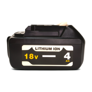 PERSISTINVISITING 18V 4.0Ah replacement battery front view with lithium ion specification for LXT tools